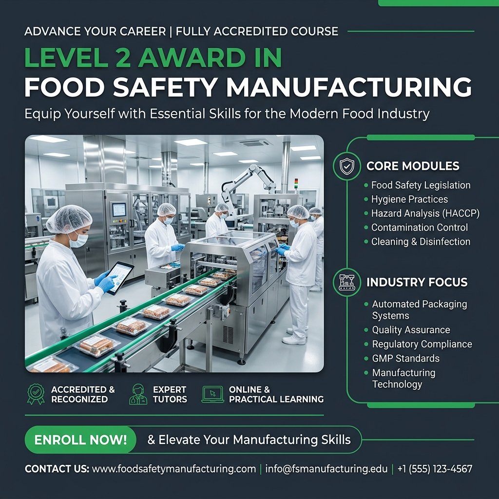 Level 2 Award in Food Safety Manufacturing